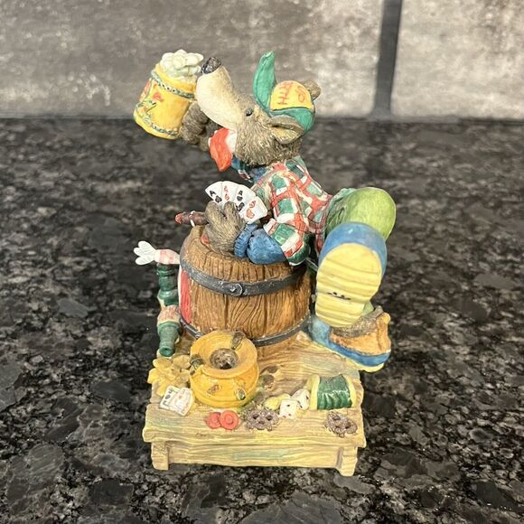 Enesco Moose Creek Crossing “Here’s to Basic Animal Behavior” 1996 Wolf #188387 - Picture 3 of 6